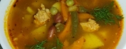 Суп овощное рагу с  курицей