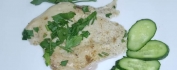 Куриная грудка отбивная на пару с зеленью