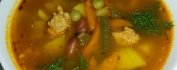 Суп овощное рагу с  курицей