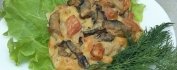 Мясо отбивное с грибами под шубкой