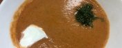 Гаспачо - холодный суп из томатов, сладкого перца, специй + сметана