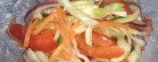 Салат"Салют" из огурцов, сладкого перца, редиса, помидор, молодой капусты, красного лука